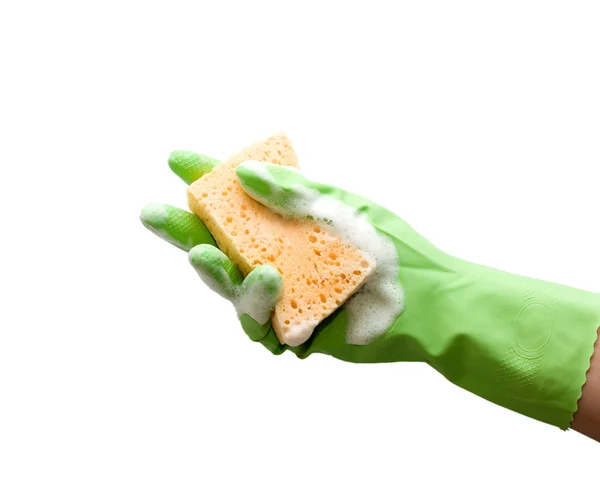 Foamy cleaning sponge — Stock Photo, Image
