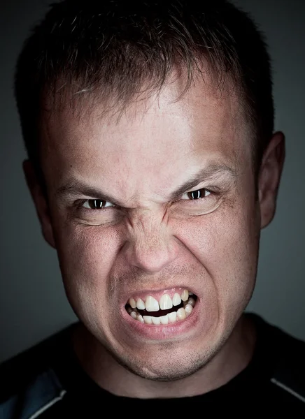 Angry caucasian man — Stock Photo, Image