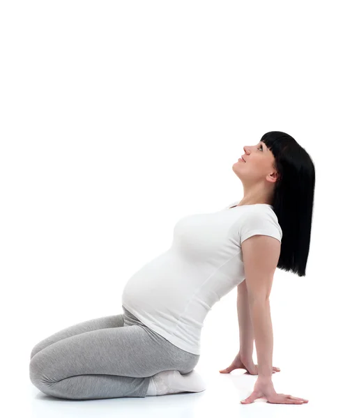 Gravid fitness kvinna — Stockfoto