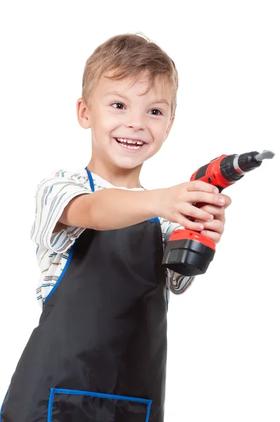 Boy with tools — Stok fotoğraf