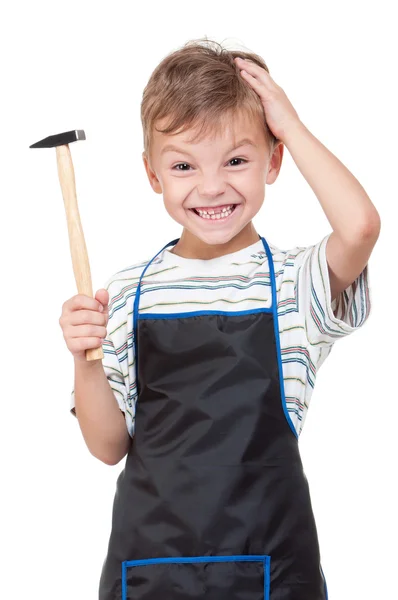 Chłopiec z narzędzia — Zdjęcie stockowe