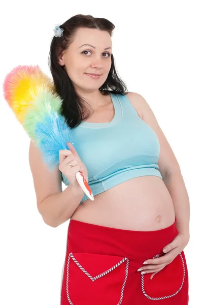 Schwangere Hausfrau — Stockfoto