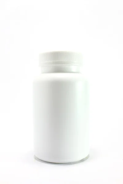 Medycyna biały butelka — Zdjęcie stockowe