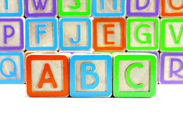 Abc alfabet bloki — Zdjęcie stockowe