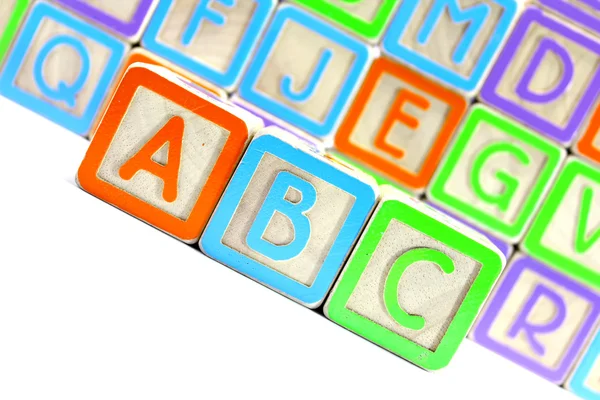 Abc-Buchstabenblöcke — Stockfoto