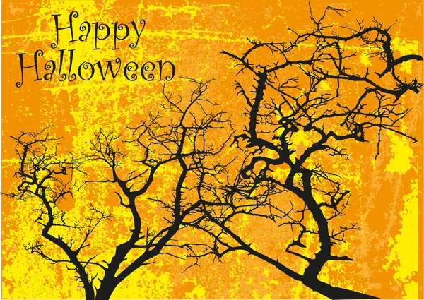 Happy halloween orange poster — Stock Vector