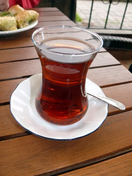 Turkiskt te i glas — Stockfoto
