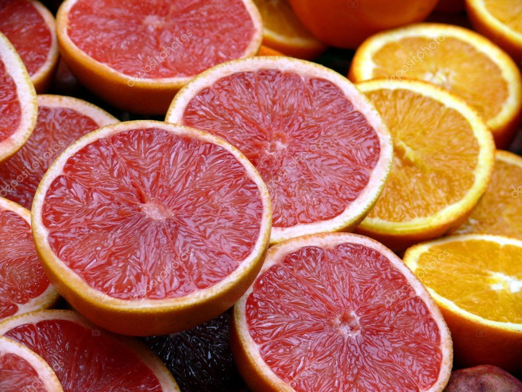 Grapefruit and orange backroung — Stock Photo © Stoyanov #5404927