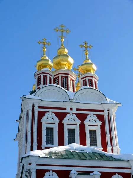 教堂在 novodevichiy monatery — 图库照片