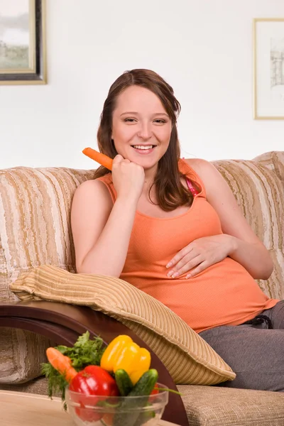 Frisk gravid kvinna — Stockfoto