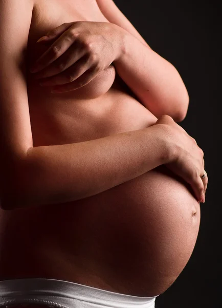 Fiatal terhes nő alakja — Stock Fotó