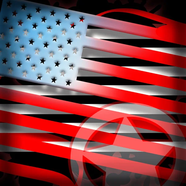 American flag styled background — Stock Photo, Image