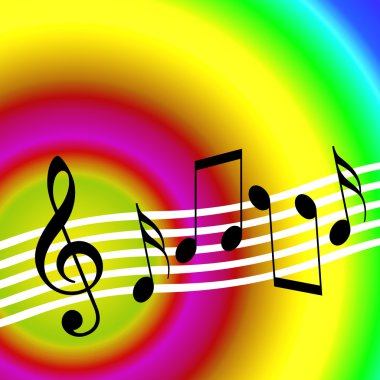 Colorful music background clipart