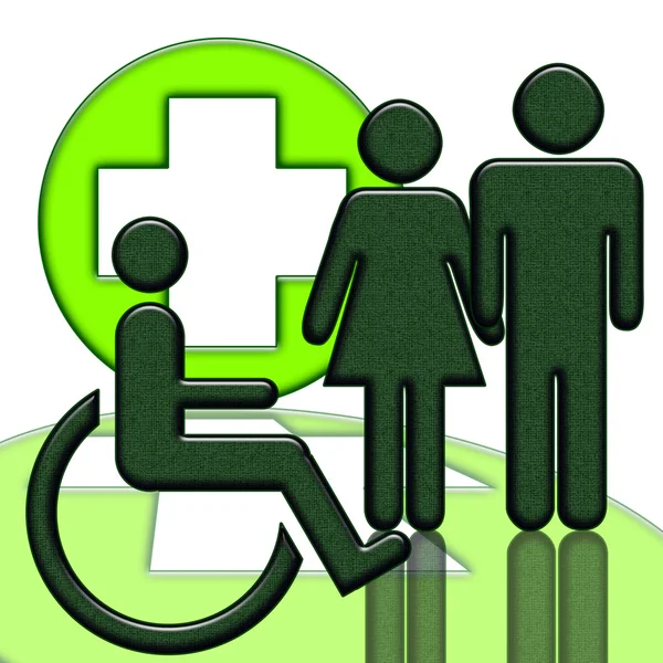 Handicapped person medical icon — Stock Photo, Image