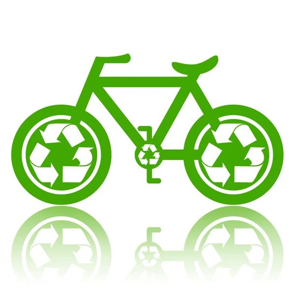 Grünes Fahrrad — Stockfoto