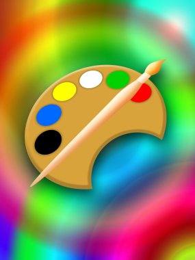 Magic painting clipart