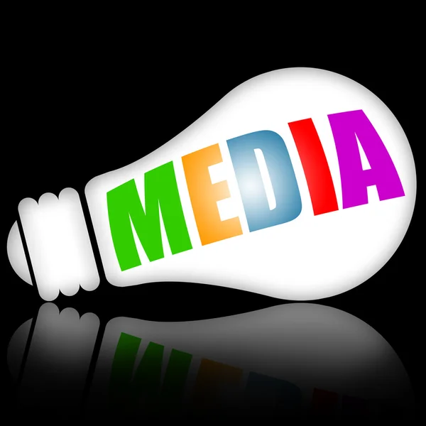 Conceito de negócio de mídia — Fotografia de Stock