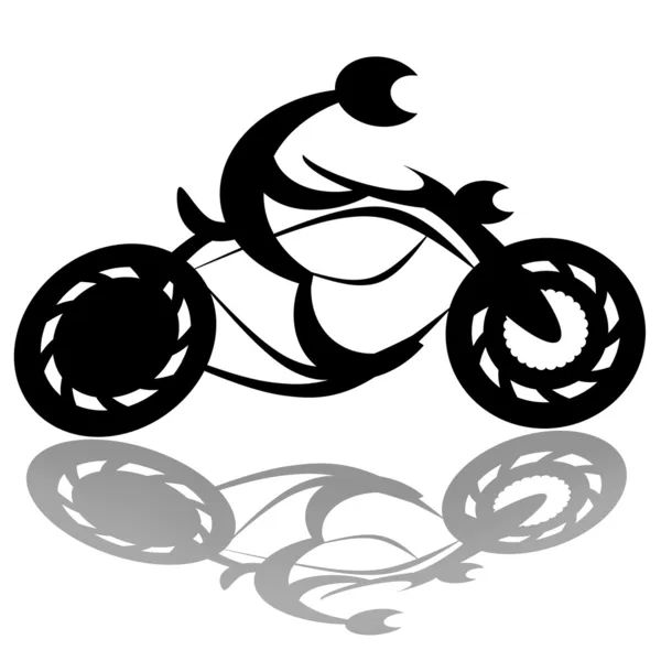 Speed Rider on Bike — Stock Photo, Image