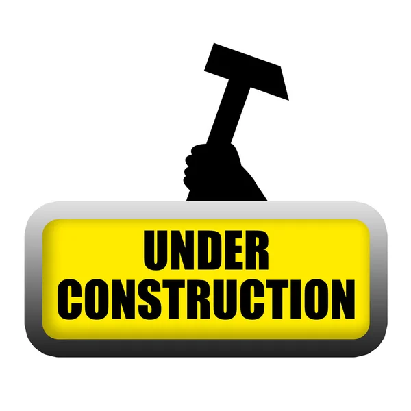 Under construction plate — Stock Photo, Image