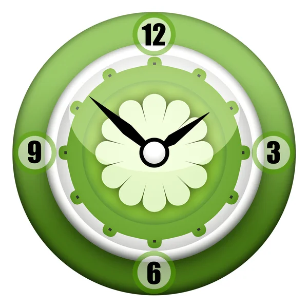 Zelené hodiny — Stock fotografie