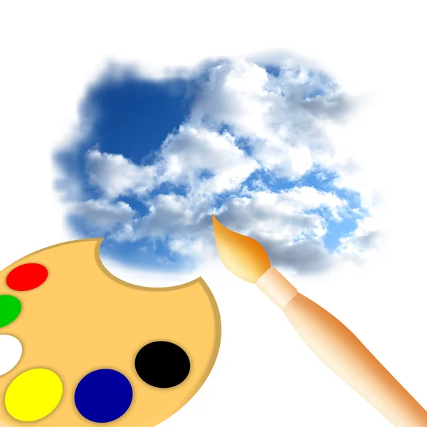 Painting Sky — Stock Photo, Image
