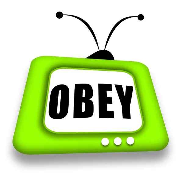 Obedecer TV — Fotografia de Stock