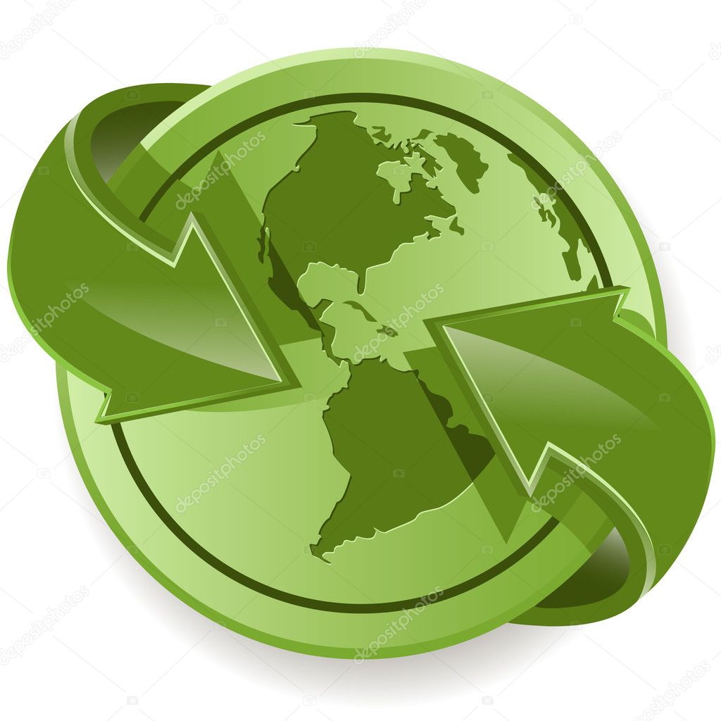 Green globe — Stock Vector © brux17 5777837