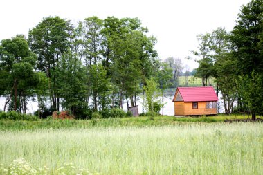 göl kıyısında Sauna