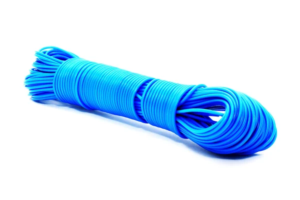 Синяя пластиковая веревка — стоковое фото