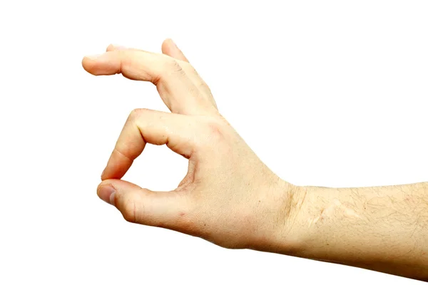 Mão ok sinal — Fotografia de Stock
