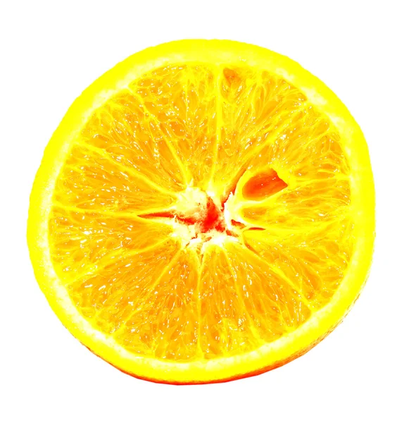 Apelsinfrukt isolerad på vitt — Stockfoto