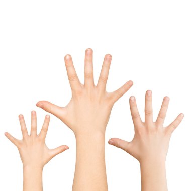 Three hands calling for help clipart