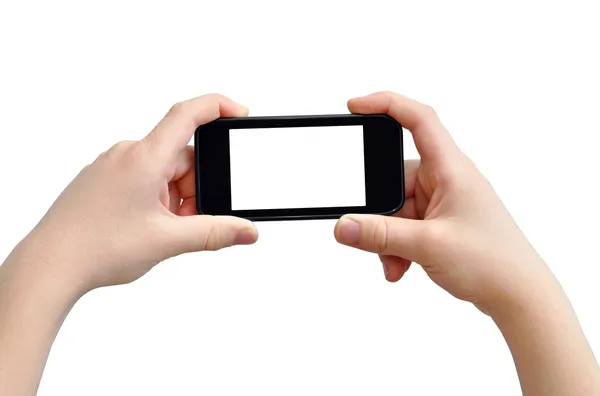 Tirar foto no dispositivo móvel — Fotografia de Stock