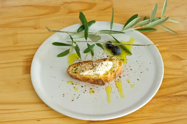 stock image Bread oil and cheese