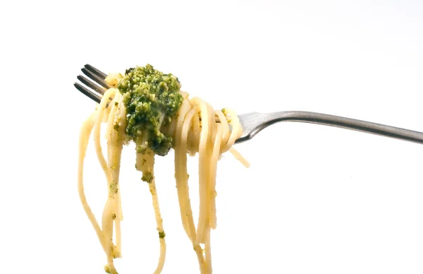 Forchetta con spaghetti — Foto Stock