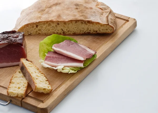 Ham en brood — Stockfoto