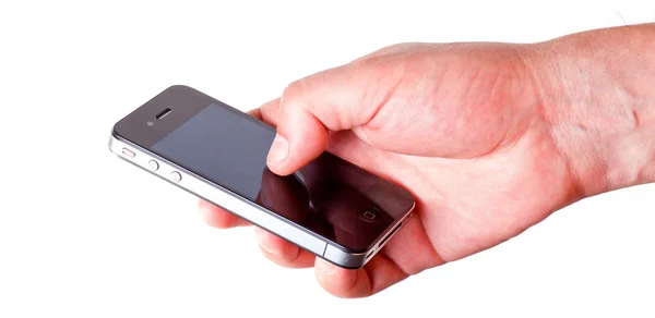 Hand hålla en smart telefon — Stockfoto
