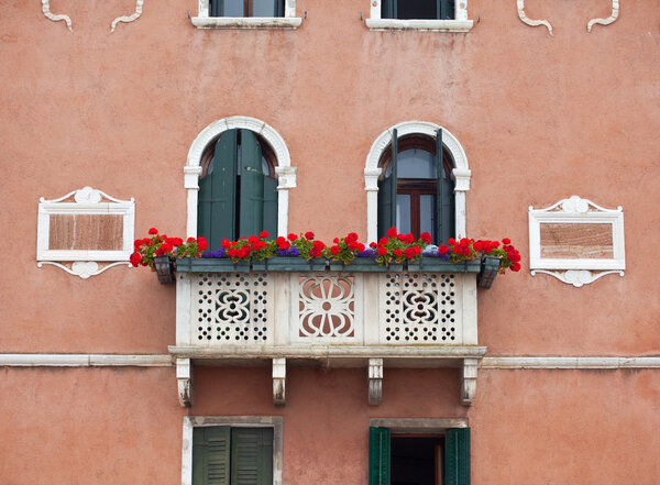 Balcony with flower in Venice