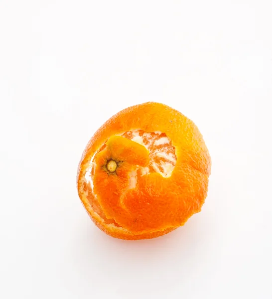 Peeled tangerine on white background — Stock Photo, Image