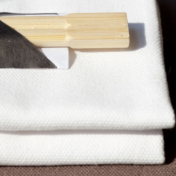 Chopstick och servett — Stockfoto