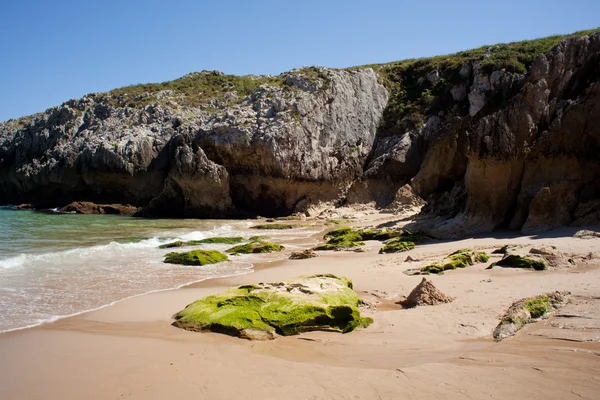 Praia de Nueva de Llanes — Fotografia de Stock