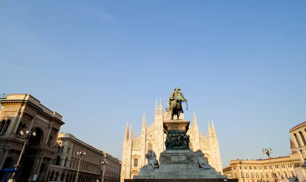 Vittorio Emanuele II monument, Milan — Stock Photo, Image