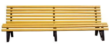 Yellow park bench . clipart