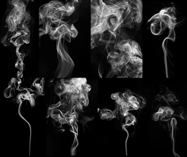 Conjunto de fumaça de cigarro . Fotografia De Stock