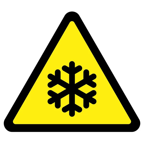 Señal de advertencia fría — Vector de stock