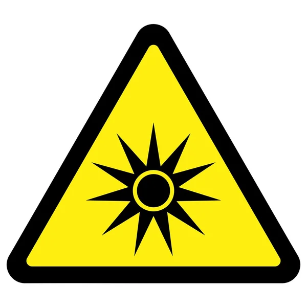 Sinal de aviso de radiação óptica — Vetor de Stock