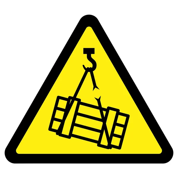 Señal de peligro de carga suspendida — Vector de stock