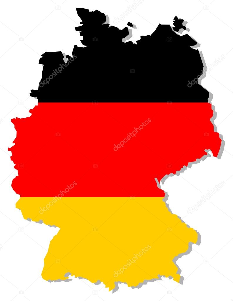 Germany flag inside country border