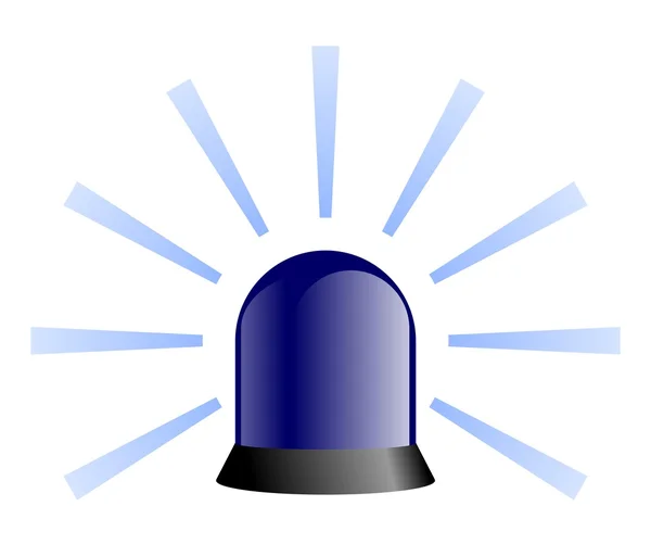Niebieski obrotowej lampy ostrzegawczej — Zdjęcie stockowe