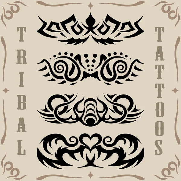Tribal tatueringar — Stock vektor